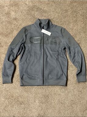 Calvin Klein Charcoal Gray Full-Zip Track Jacket
